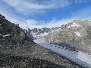 glacier in the mountains, Forno Glacier, Fornogletscher, Forno Gletscher, Switzerland