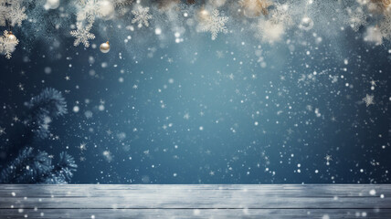 Naklejka na ściany i meble Luxury christmas background with copyspace for your text,design. Christmas concept. Generative AI.