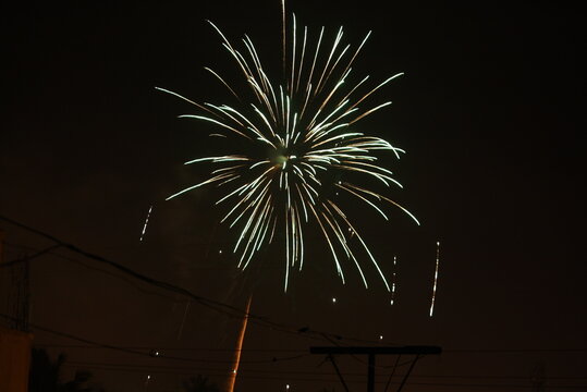 Fireworks in the night sky