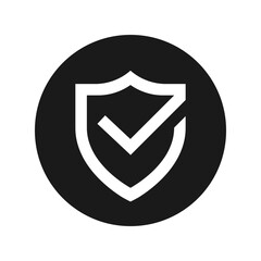 Secure internet graphic icon. Symbol web protection. Shield with checkmark sign digital security. Vector illustration