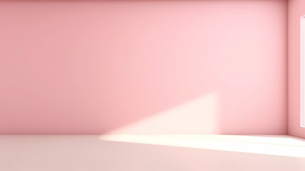A Pink Wall With A Light Shining On It
