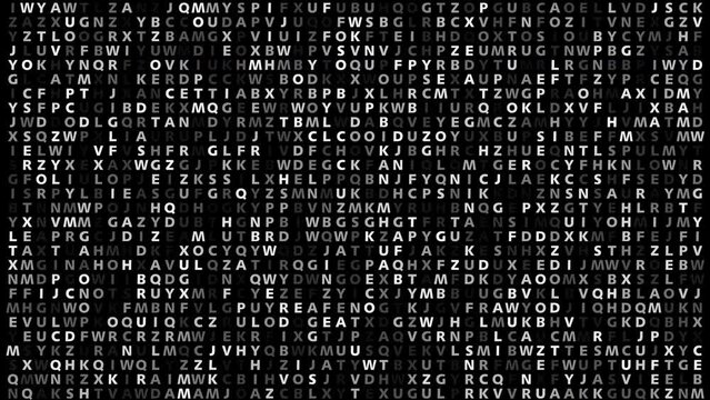 Lettering in motion dynamic and changing alphabet in visual composition. Creative communication using abstract text as powerful design element