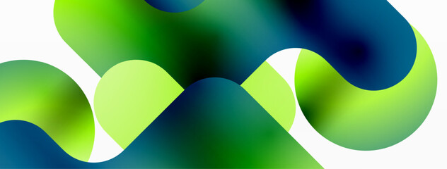 Serene Symmetry. Minimalist Lines and Circles Merge in a Tranquil Dance of Gradients, Shaping an Enchanting Abstract Backdrop of Elegance