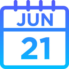 06-June - 21 Line Gradient Icon pictogram symbol visual illustration   