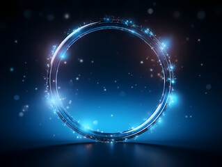 A Circular Object With Lights