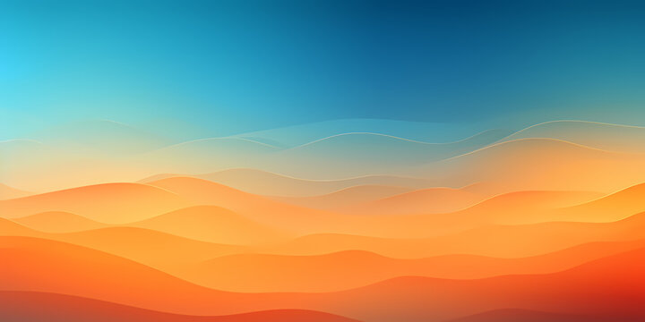 A Blue And Orange Sand Dunes