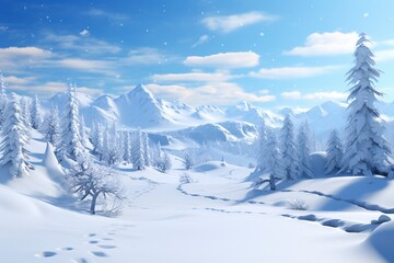 winter landscape background , generative ai