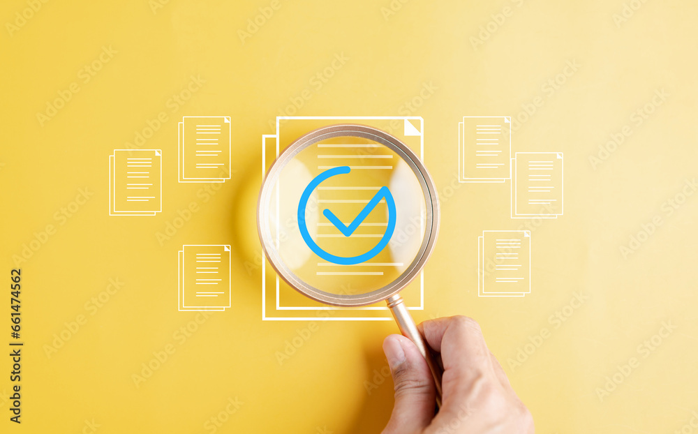 Aufkleber Guarantee Online service filling out and digital form checklist , Document Management Checking System, online documentation database and process manage files...