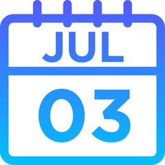 07-July - 03 Line Gradient Icon pictogram symbol visual illustration   
