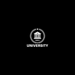 Fototapeta na wymiar University college school logo template icon isolated on dark background