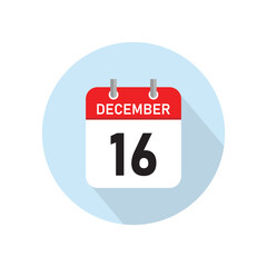 December 16 Concept Design. Vector Illustration.
