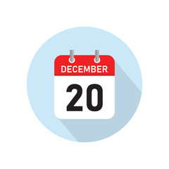 December 20 Concept Design. Vector Illustration.