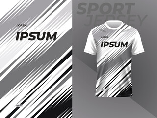black and white jersey mockup template design for sport shirt