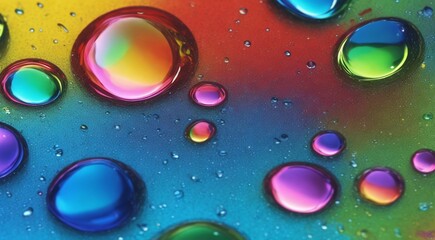 abstract colored wallpaper, colored water drops on colored background, colorful abstract banner, full hd abstract water drops, bubbles on background