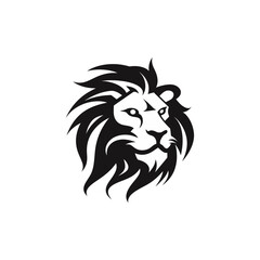 Simple tiger head mascot logo isolated. Vector illustration