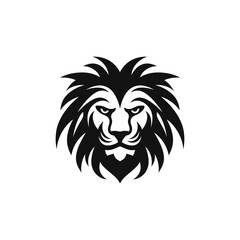 Simple tiger head mascot logo isolated. Vector illustration