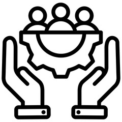 Human Resources Outline Icon