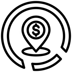 Market Positioning Outline Icon