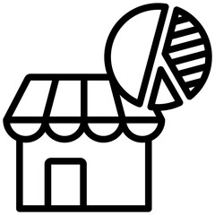 Market Share Outline Icon