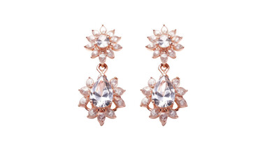 Earrings Elegance Elevating Fashion with Timeless and Chic Accessories Isolated on a Transparent Background PNG.