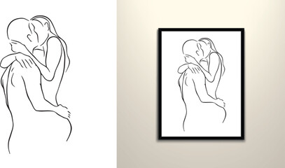 Romantic kissing young couple 