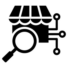 Market Research Glyph Icon