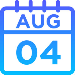 08-August - 04 Line Gradient Icon pictogram symbol visual illustration   
