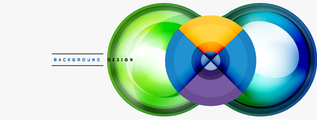 Obraz premium Creative circle geometric abstract background