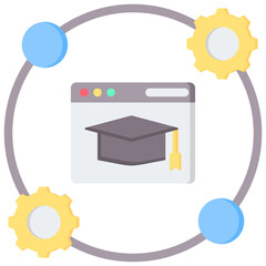 Learning Management Systems Flat Icon