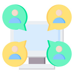 Virtual Forums Flat Icon