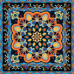 persian floral oriental traditional carpet floor mat carpet pattern background vector easy color change