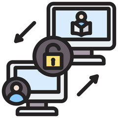 Remote Access Outline Color Icon