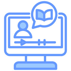 Video Lectures Blue Icon