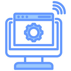 Online Platform Blue Icon
