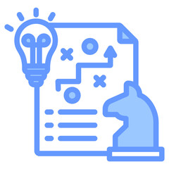 Strategic Planning Blue Icon