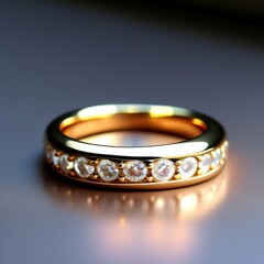 Obraz na płótnie Canvas golden ring with diamonds,ring, gold, jewelry, wedding, love, diamond