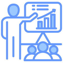 Training And Development Blue Icon