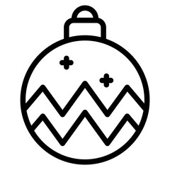 Christmas ball decoration icon