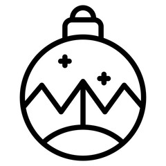 Christmas ball decoration icon
