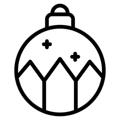 Christmas ball decoration icon