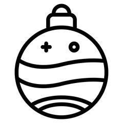 Christmas ball decoration icon