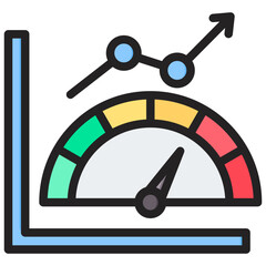 Performance Metrics Outline Color Icon