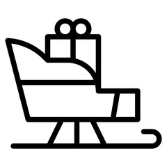 Santa sleigh icon