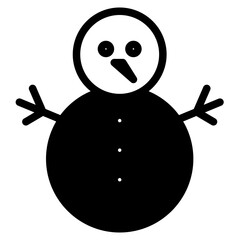 Christmas snowman icon