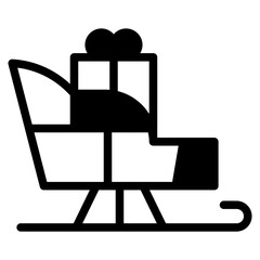 Santa sleigh icon