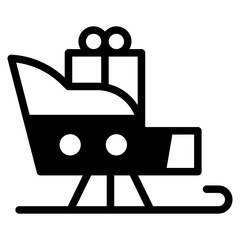 Santa sleigh icon
