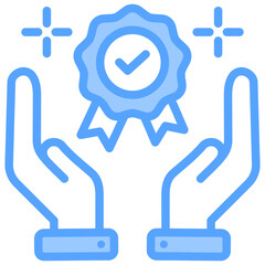 Quality Management Blue Icon