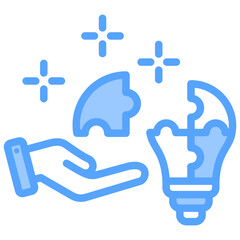 Problem Solving Blue Icon