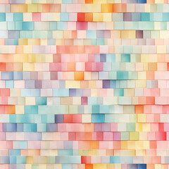 Colorful Brickwork Seamless Pattern Texture for Architecture Design