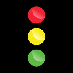 traffic logo design, vector, traffic symbol, red, yellow and green circular emblem